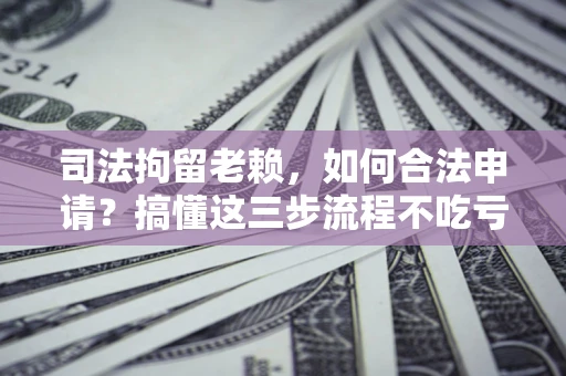 武汉司法拘留老赖，如何合法申请？搞懂这三步流程不吃亏！