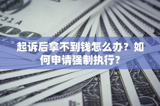 武汉起诉后拿不到钱怎么办？如何申请强制执行？