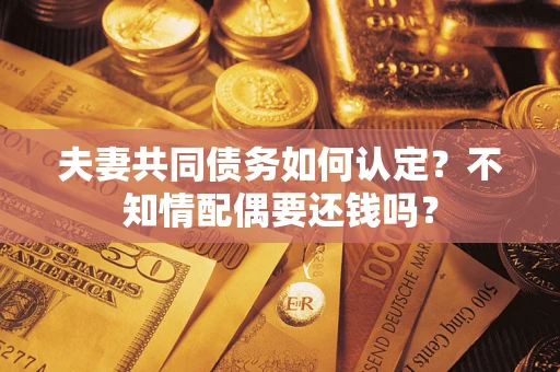 武汉夫妻共同债务如何认定？不知情配偶要还钱吗？