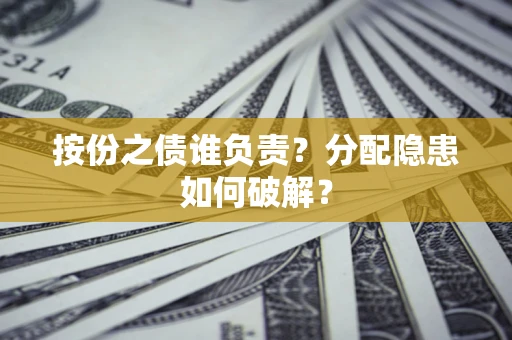 武汉按份之债谁负责？分配隐患如何破解？