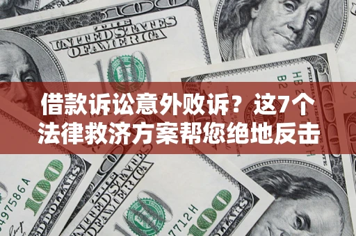 武汉借款诉讼意外败诉？这7个法律救济方案帮您绝地反击！