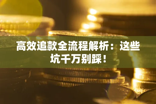武汉高效追款全流程解析：这些坑千万别踩！