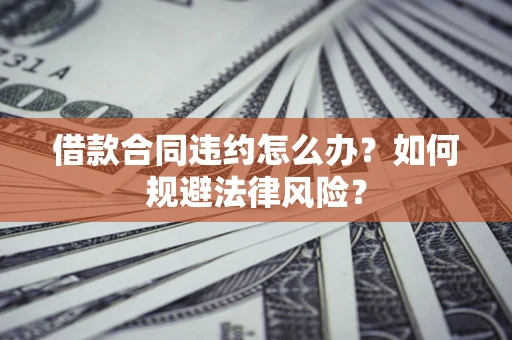 武汉借款合同违约怎么办？如何规避法律风险？